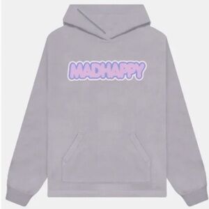 Madhappy Bubblegum Purple/Gray Hoodie Sweatshirt (Medium)